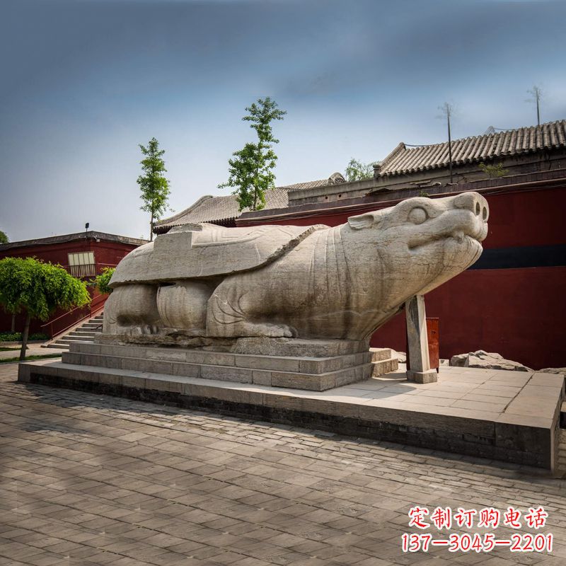 台州赑屃身上有佛的雕塑-寺庙景点广场神兽动物雕塑