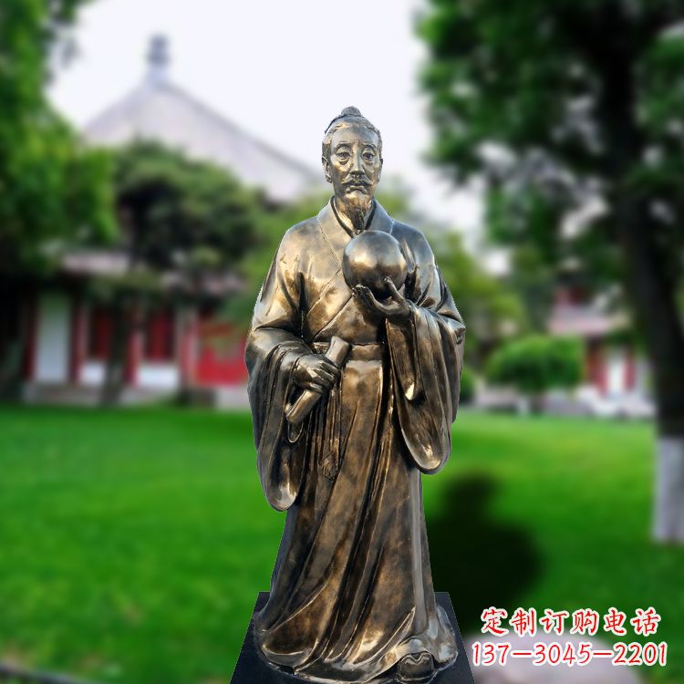 台州玻璃钢仿铜雕塑——纪念东汉时期著名天文学家张衡