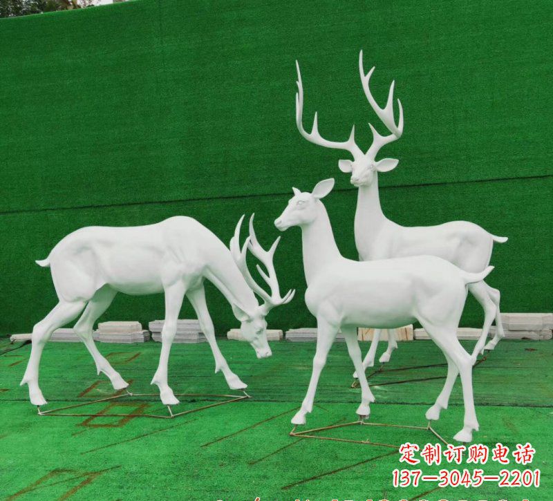 台州玻璃钢鹿群雕塑