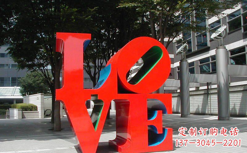 台州不锈钢LOVE字母雕塑精致而又充满爱意