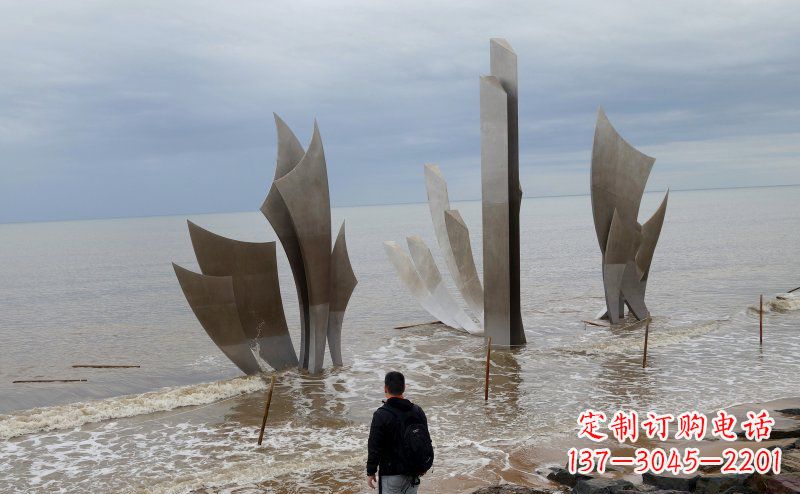 台州不锈钢船帆海边景观雕塑