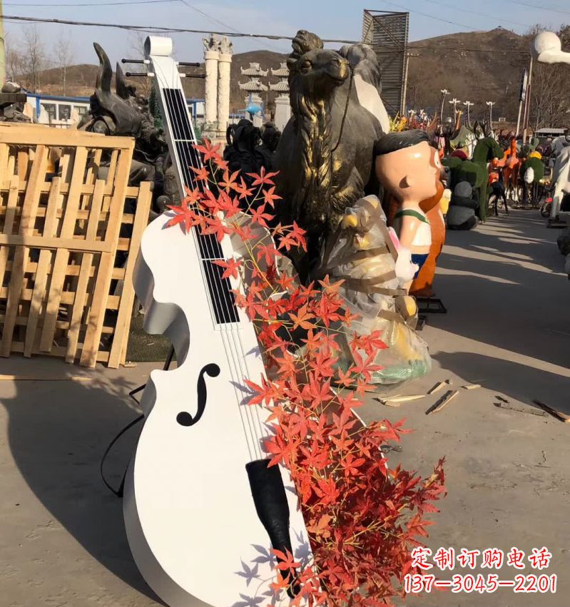 台州不锈钢大提琴雕塑—精致的艺术精品