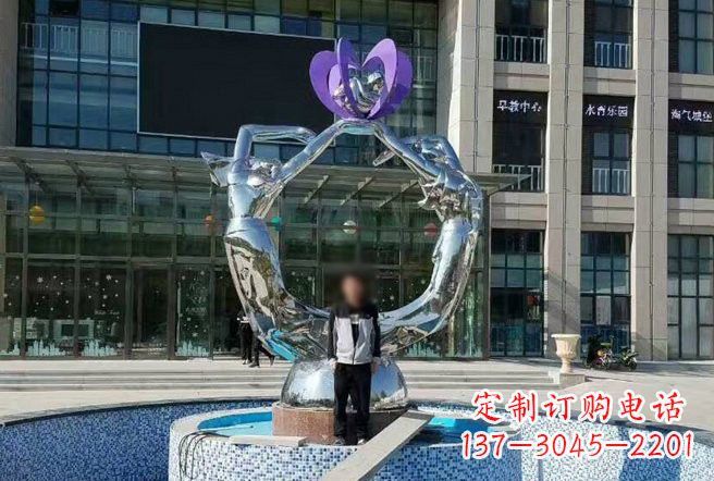 台州不锈钢抽象女孩雕塑