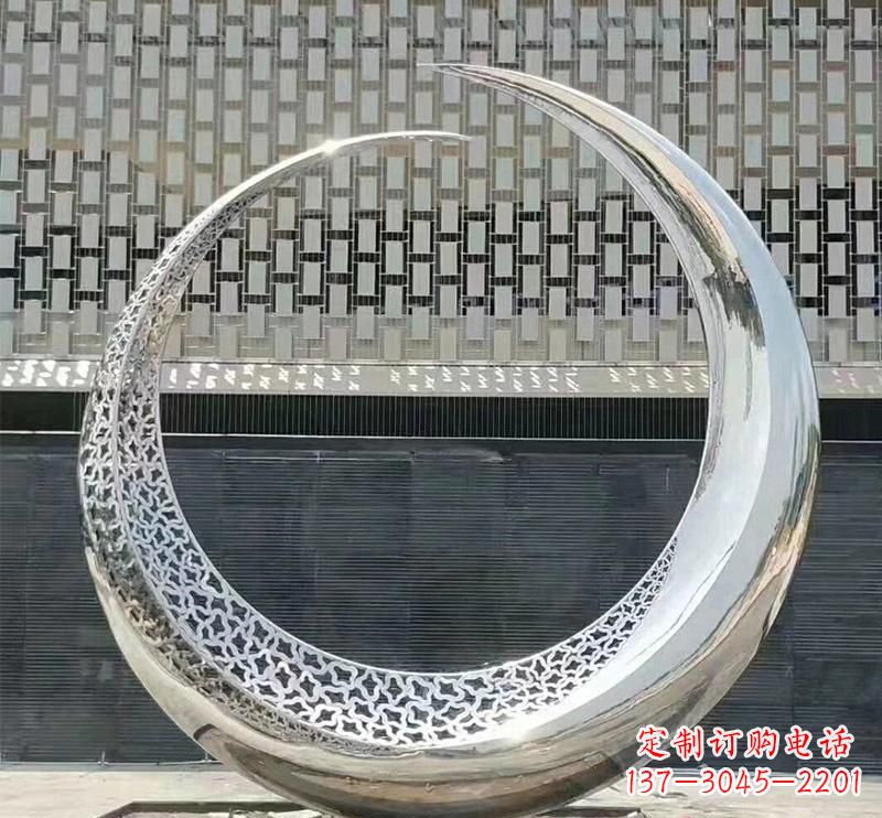 台州不锈钢创意圆环雕塑