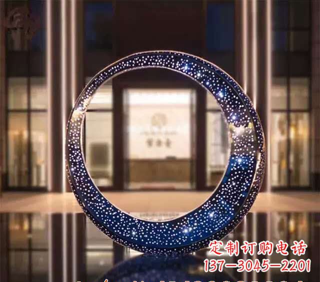 台州不锈钢发光月亮雕塑照亮夜空的梦幻之光