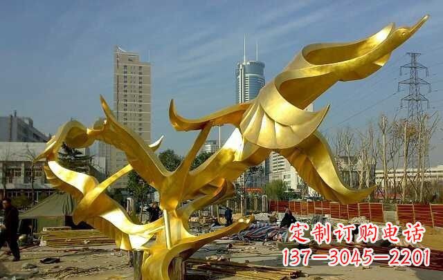 台州不锈钢飞翔的天鹅雕塑