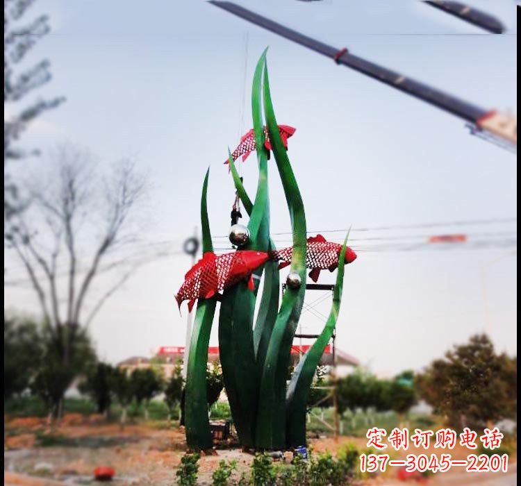 台州不锈钢鲤鱼雕塑美轮美奂的艺术之作