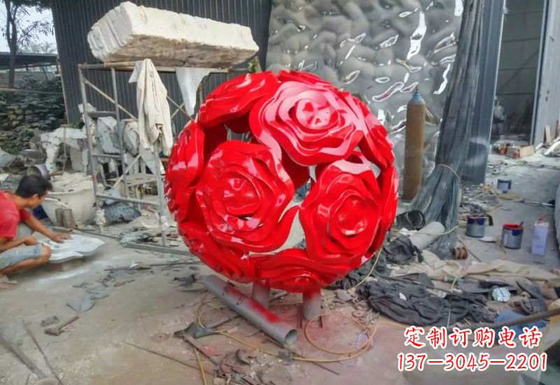 台州不锈钢玫瑰雕塑让玫瑰之美永存