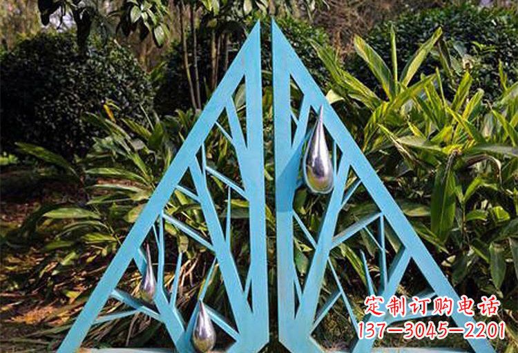 台州不锈钢树枝雕塑——点缀不锈钢公园美景