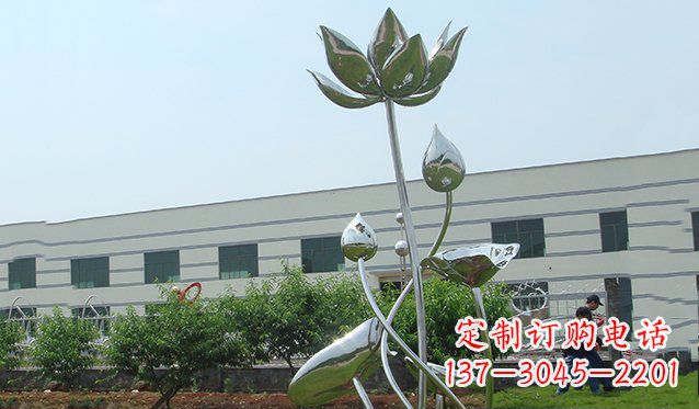 台州不锈钢荷花雕塑