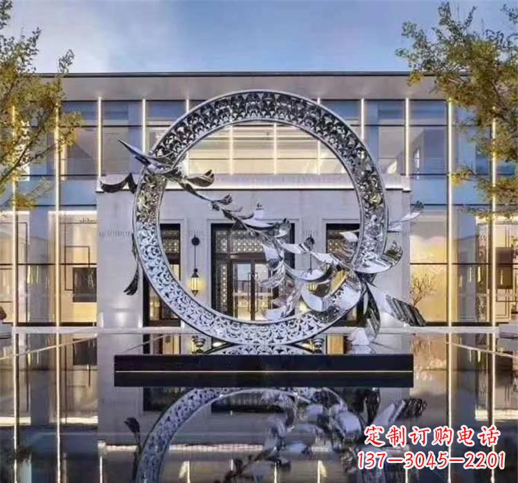 台州大雁飞翔,不锈钢户外雕塑雍容陈列