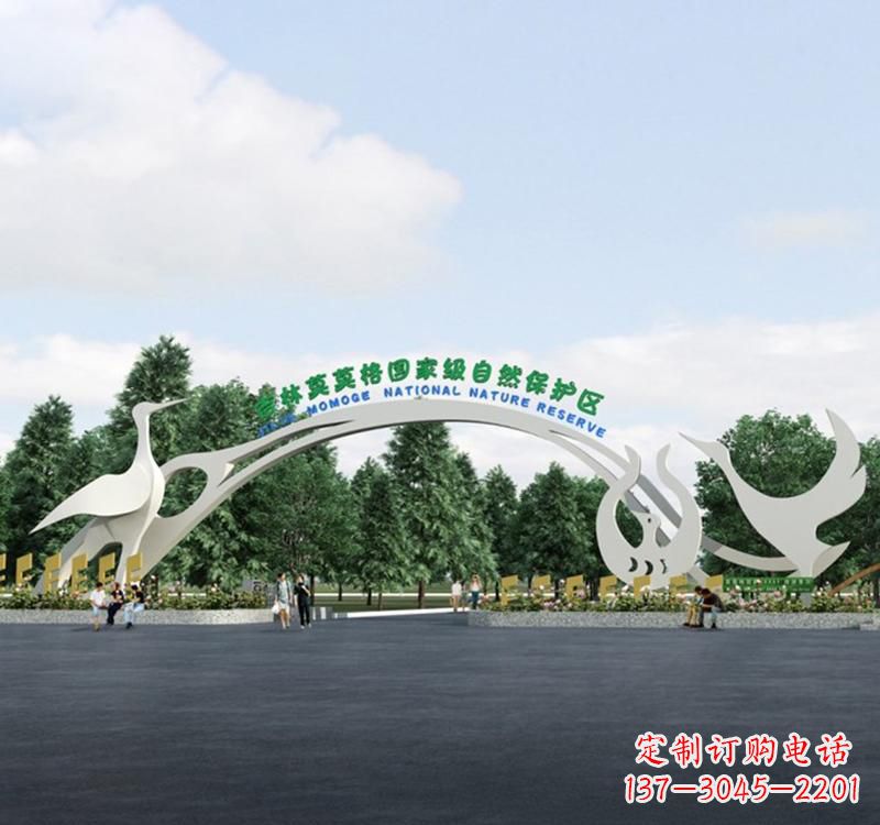 台州不锈钢景区拱门雕塑精美绝伦