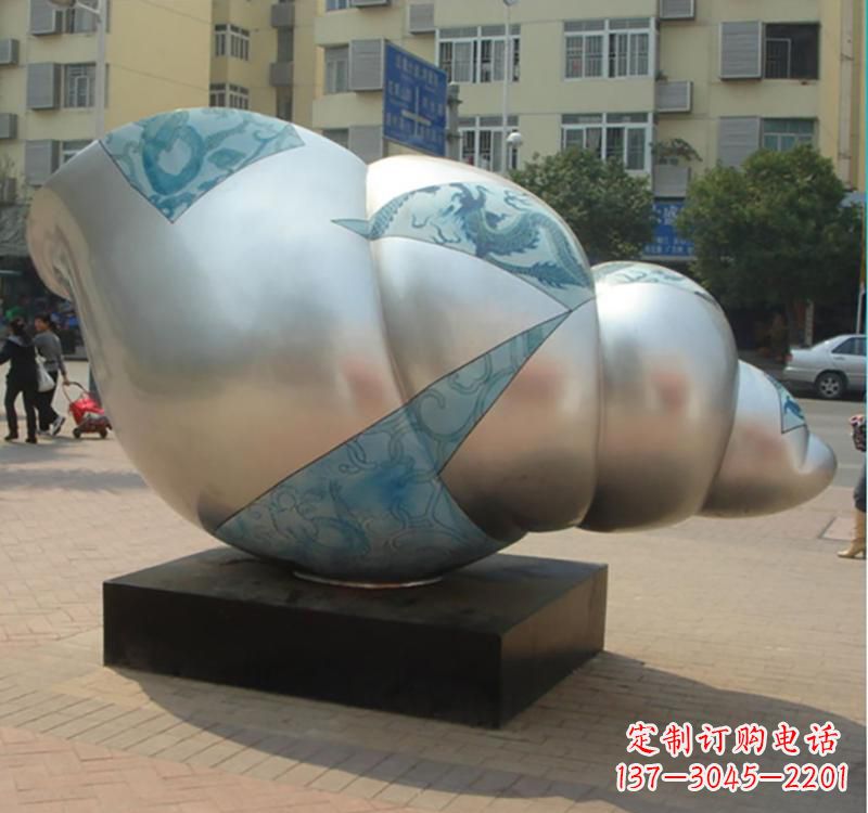 台州不锈钢海螺雕塑艺术的精美融合