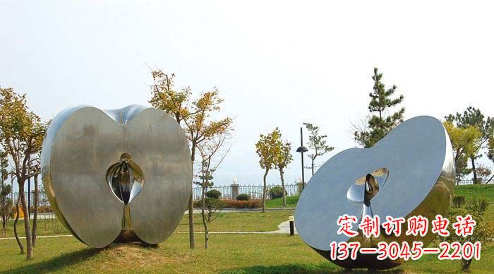 台州不锈钢苹果雕塑象征新生活的精神
