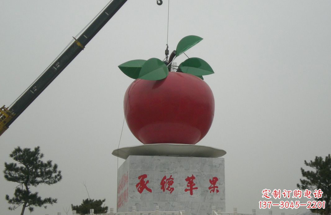 台州不锈钢苹果雕塑精美绝伦的艺术杰作