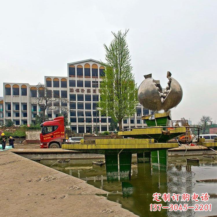 台州不锈钢石榴景观雕塑美丽的艺术之旅