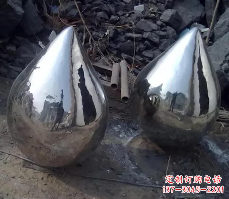 台州不锈钢水滴雕塑美丽绽放