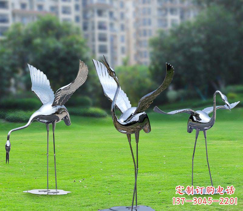 台州不锈钢仙鹤雕塑展现传统文化风采