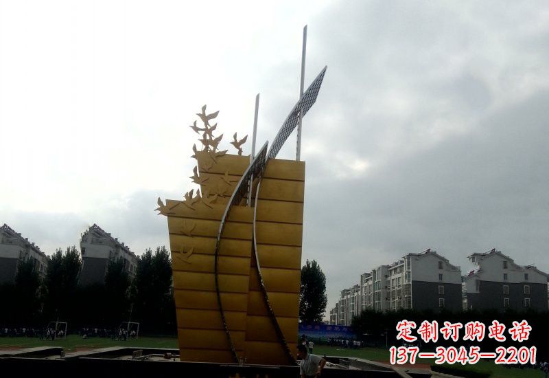 台州不锈钢校园帆船雕塑引领新时代