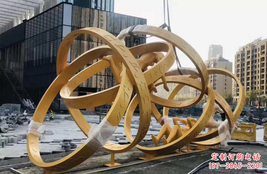 台州不锈钢音符运动人物雕塑艺术融合音乐
