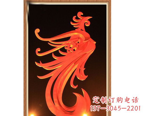 台州城市不锈钢凤凰雕塑1