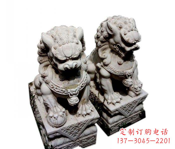 台州大理石仿古石狮子雕塑