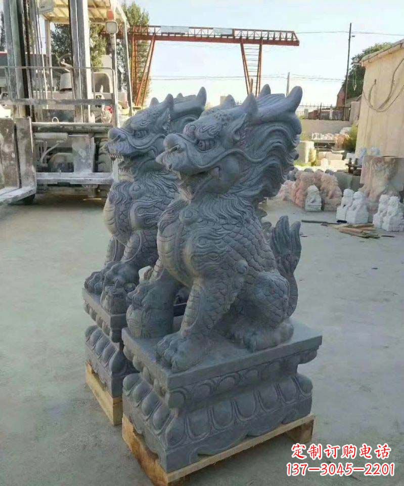 台州精美大理石麒麟雕塑