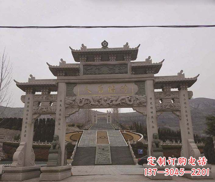 台州大理石牌坊石雕,精美别致,艺术魅力无限