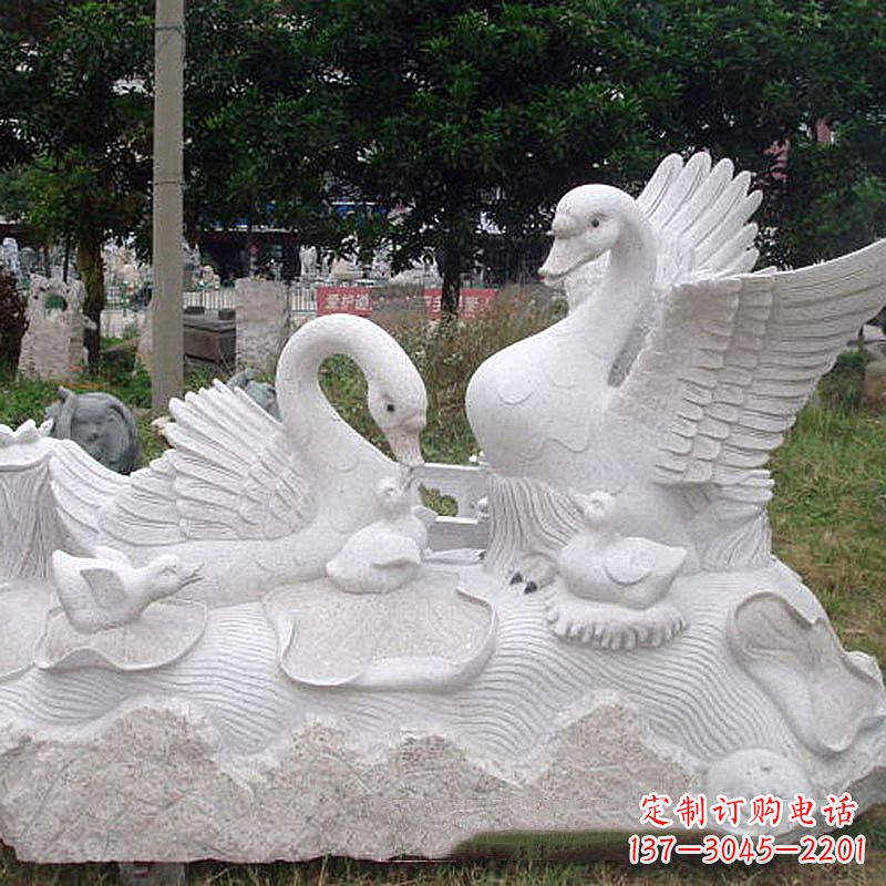 台州大理石天鹅精美雕塑