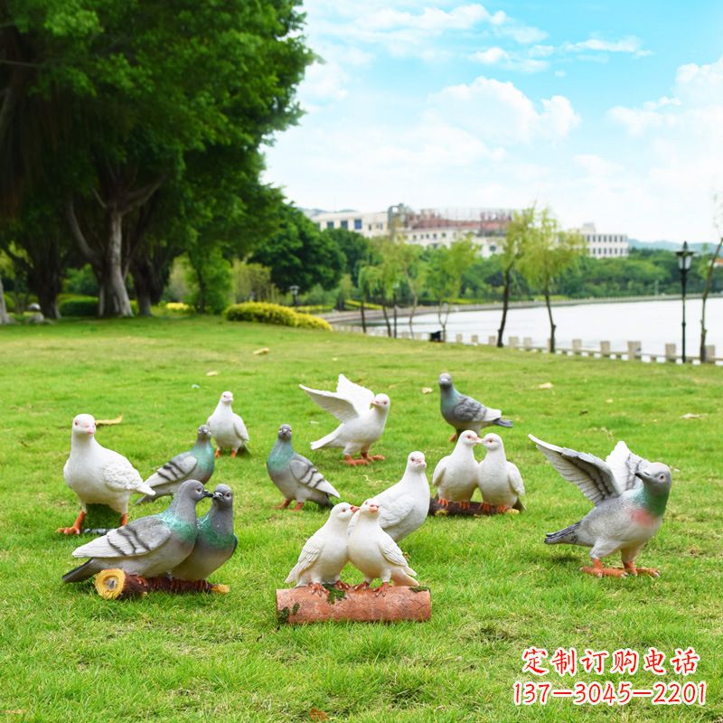 台州大学雕塑手举和平鸽