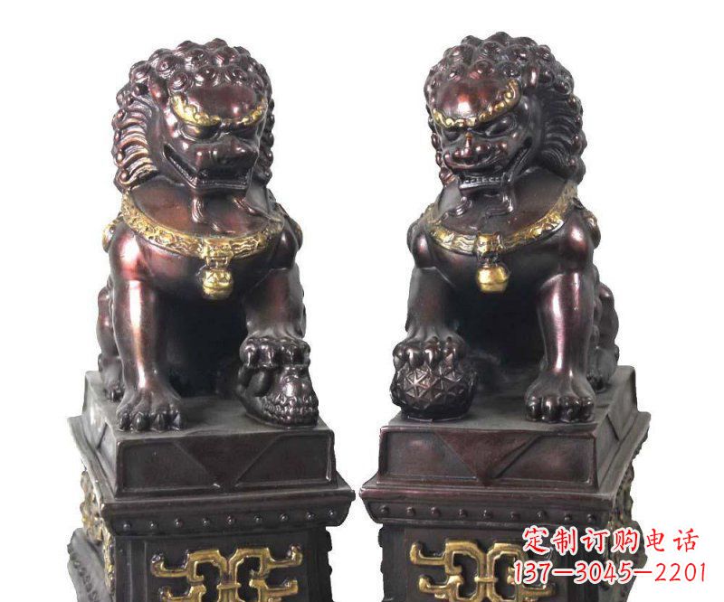 台州传统工艺铜雕狮子雕塑