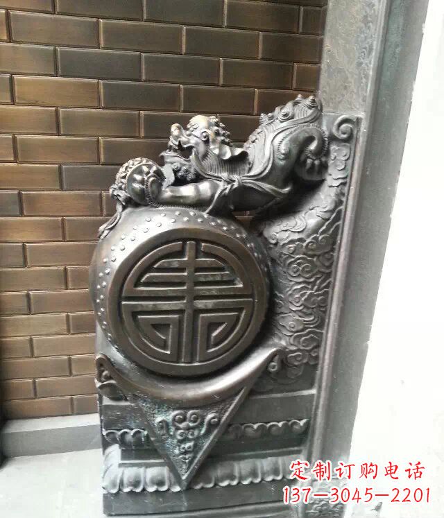 台州精美仿古门墩铜雕