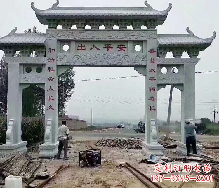 台州仿古石牌坊石雕