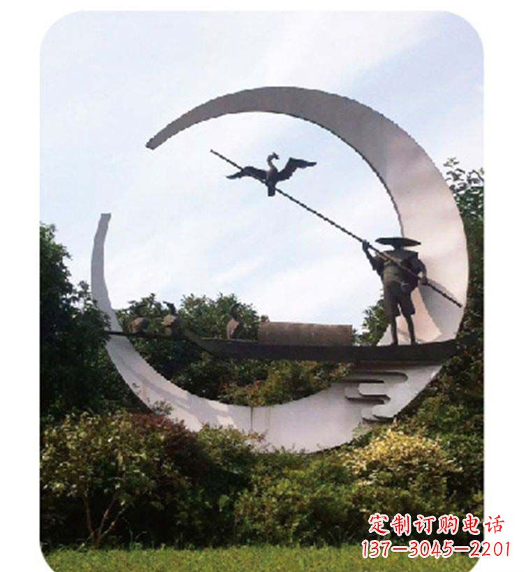 台州精致美观的不锈钢鸬鹚雕塑
