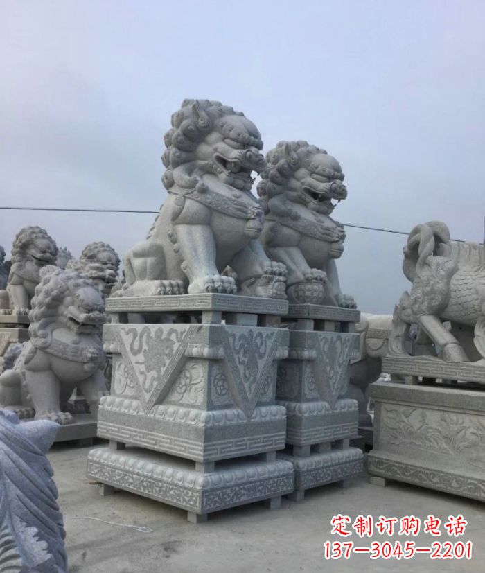 台州大理石狮子石雕