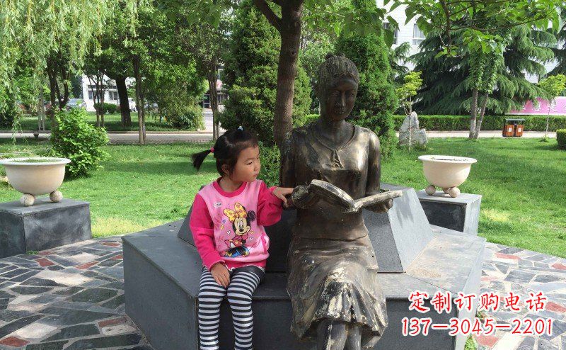 台州优雅可爱的女孩铜雕