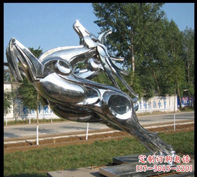 台州梅花鹿不锈钢雕塑新美的精美装饰