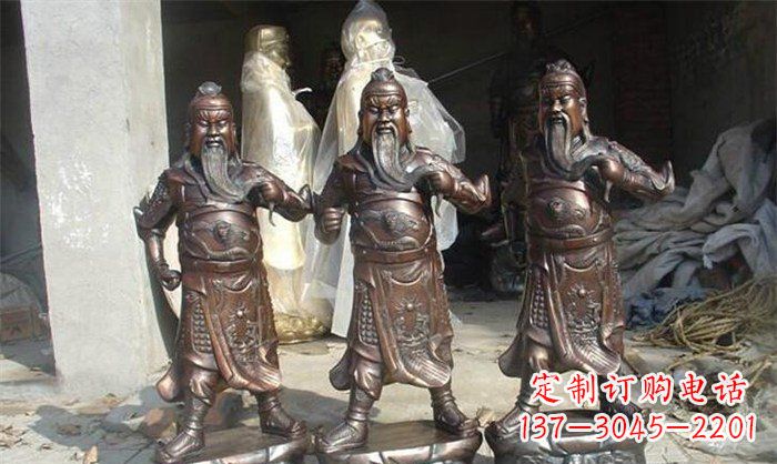 台州关公古代人物铜雕 (2)