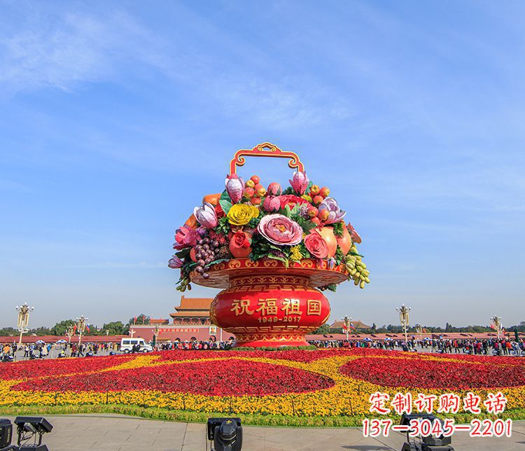 台州大型不锈钢花篮雕塑，艺术缔造美好景观