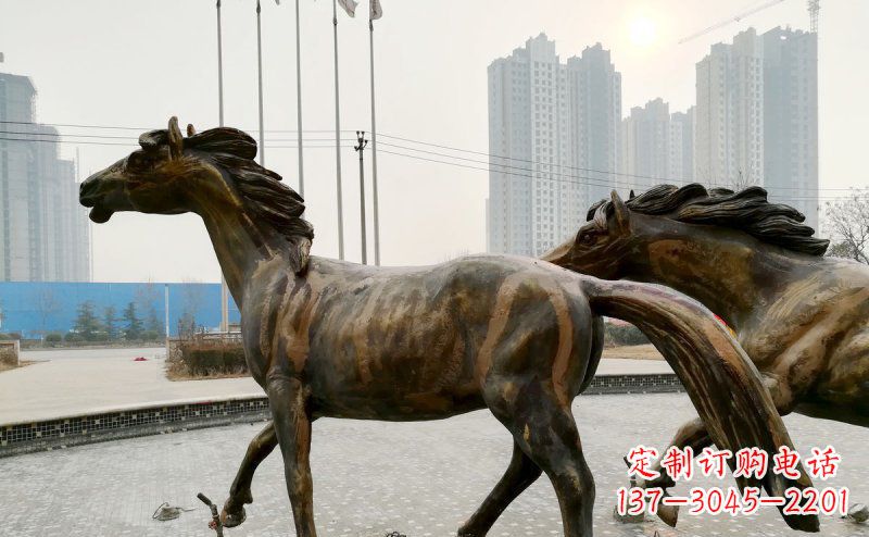 台州广场马动物铜雕