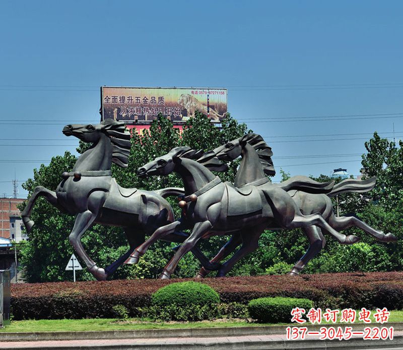 台州街边奔马铜雕塑