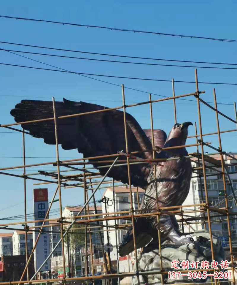 台州老鹰动物铜雕