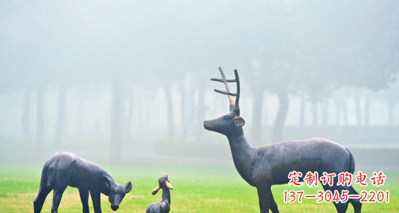 台州鹿一家：精美绝伦的动物铜雕