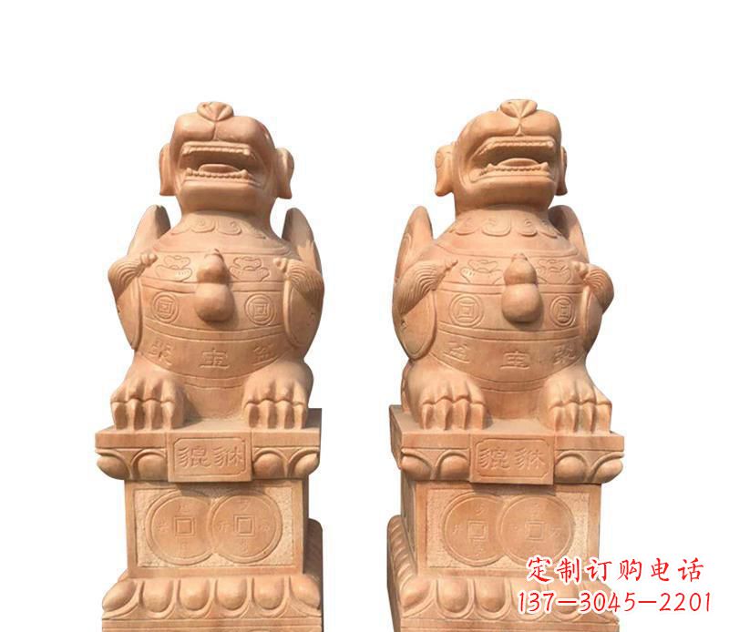 台州石雕古代神兽貔貅雕塑 