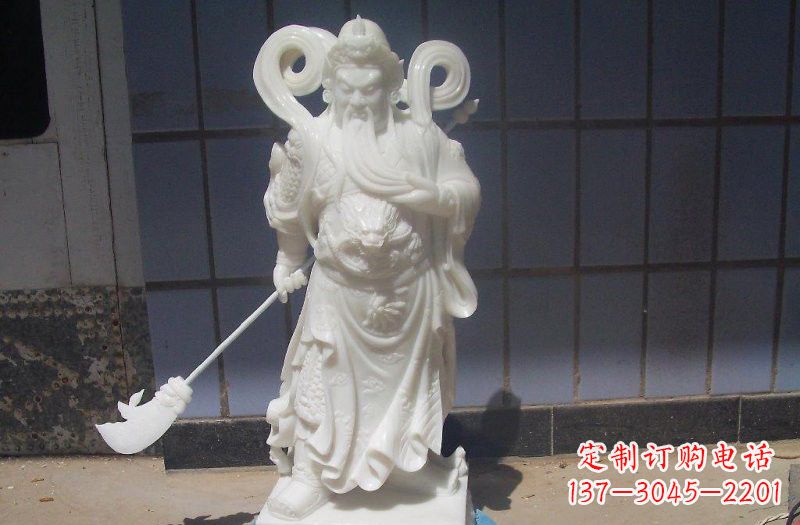 台州石雕武财神提刀关公