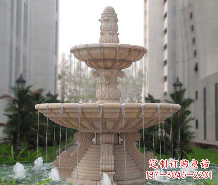 台州双层喷泉小区石雕
