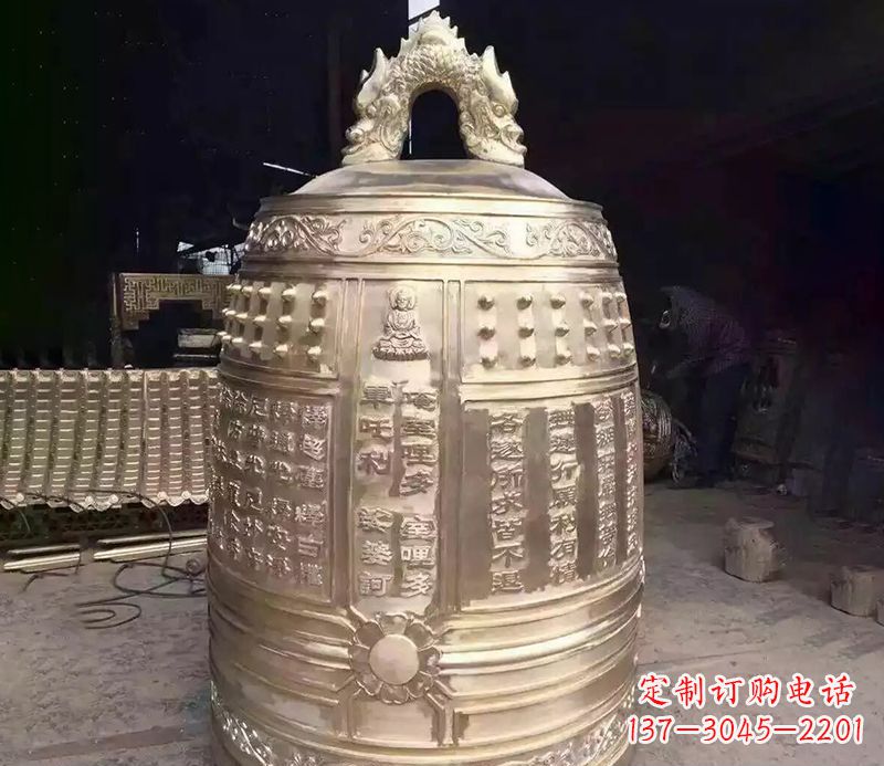 台州寺庙铜钟雕塑 (3)
