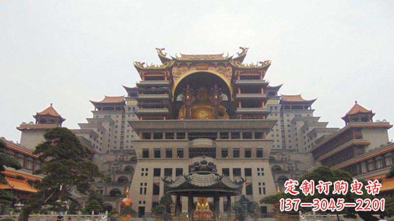 台州寺庙圆香炉铜雕