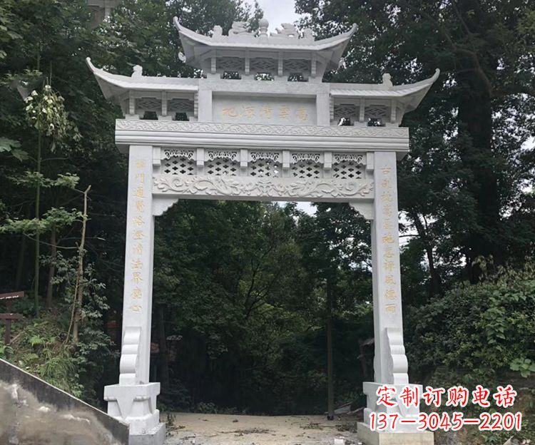 台州寺院牌坊石雕