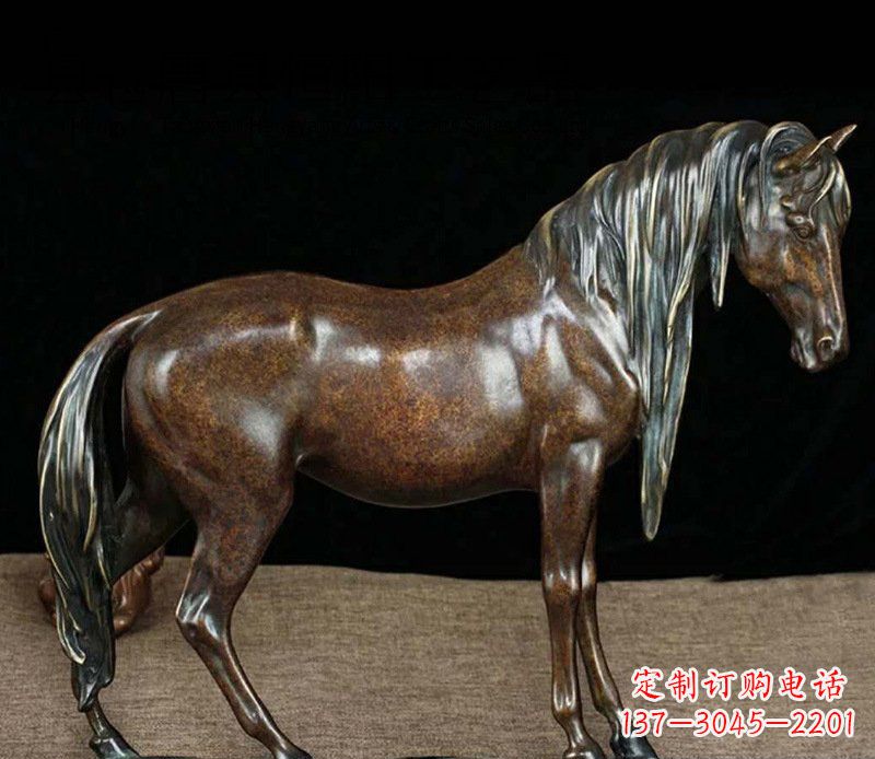 台州铜雕马公园动物摆件